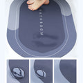 Modern Round Bath Mat | Soft Absorbent Non-Slip Floor Rug (Random Color)