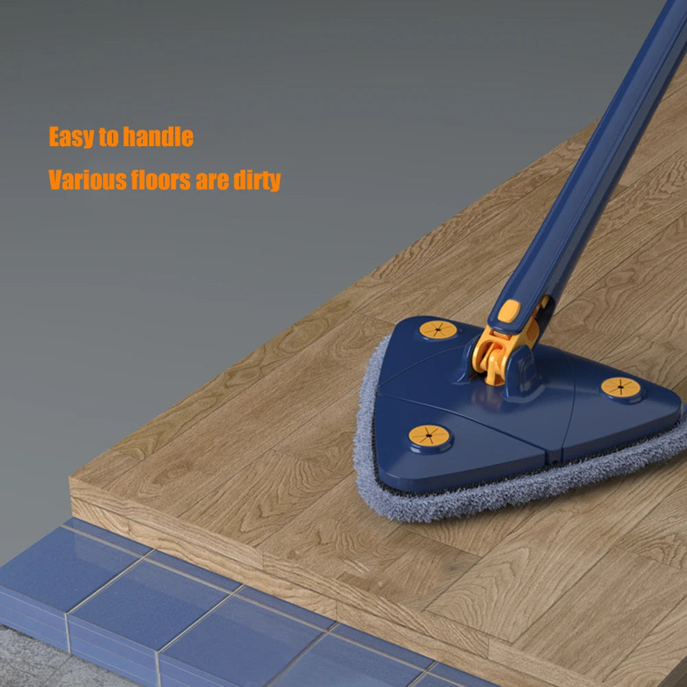360° Extendable Triangle Mop | Multi-Surface Cleaning Tool for Floors, Windows & Ceilings (Random Color)