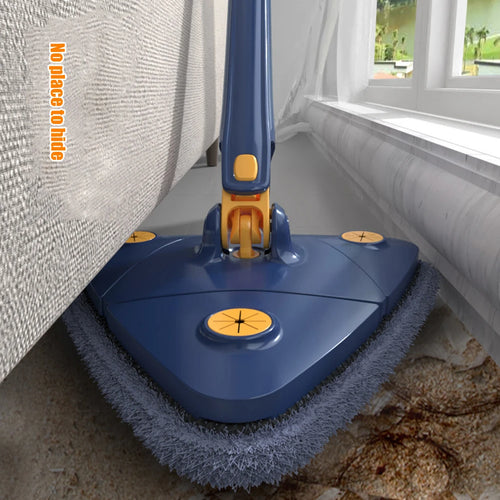 360° Extendable Triangle Mop | Multi-Surface Cleaning Tool for Floors, Windows & Ceilings (Random Color)
