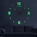 Modern Wooden Glow-in-the-Dark Wall Clock – Round Decorative Silent Clock for Living Room