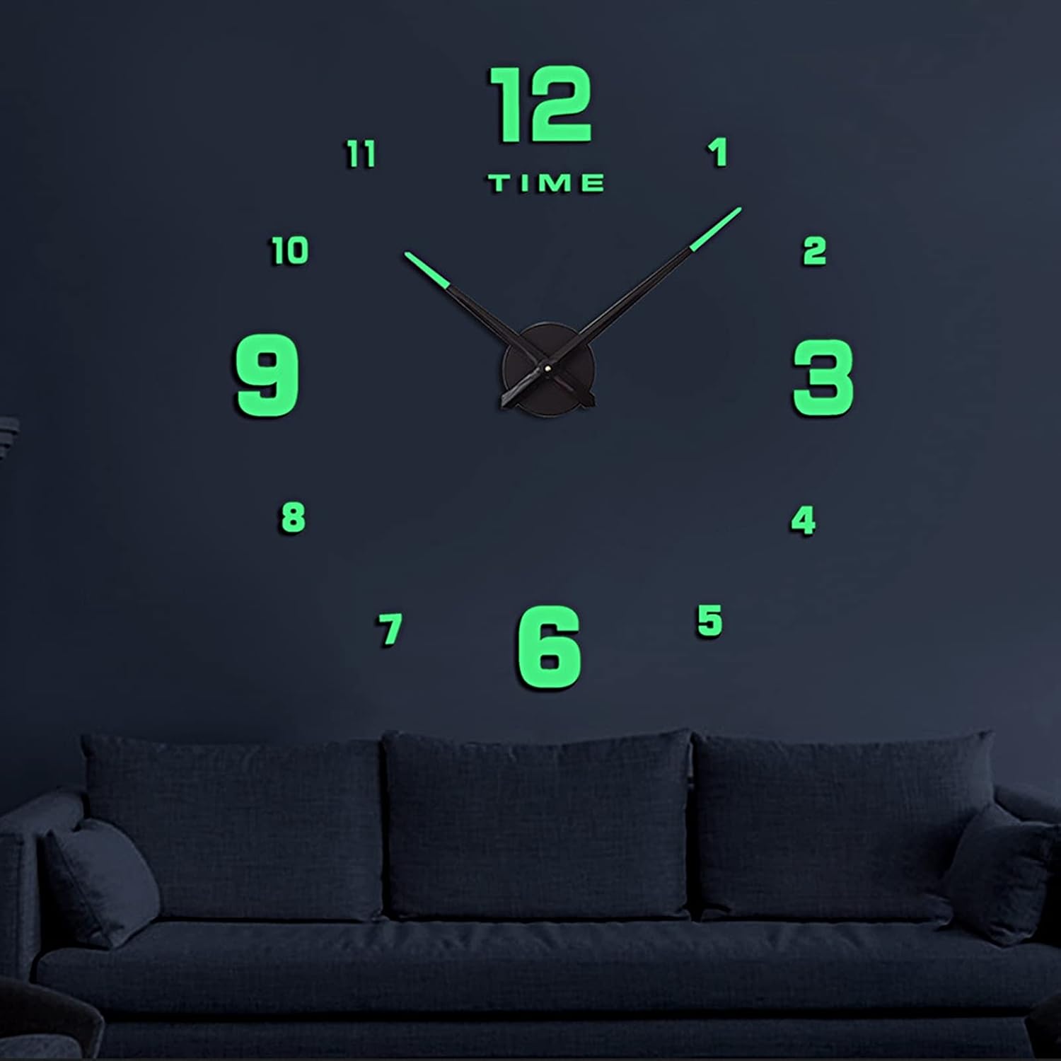 Modern Wooden Glow-in-the-Dark Wall Clock – Round Decorative Silent Clock for Living Room