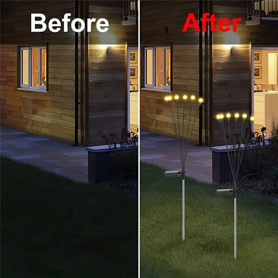 Solar Firefly Garden Lights | Waterproof Outdoor Decorative Lights (Warm White)