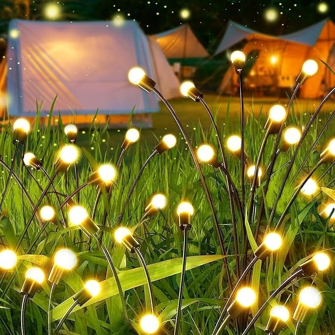 Solar Firefly Garden Lights | Waterproof Outdoor Decorative Lights (Warm White)