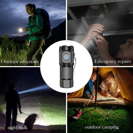 Rechargeable 3-LED Mini Flashlight | Portable Emergency Touch Light