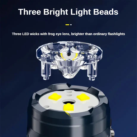 Rechargeable 3-LED Mini Flashlight | Portable Emergency Touch Light