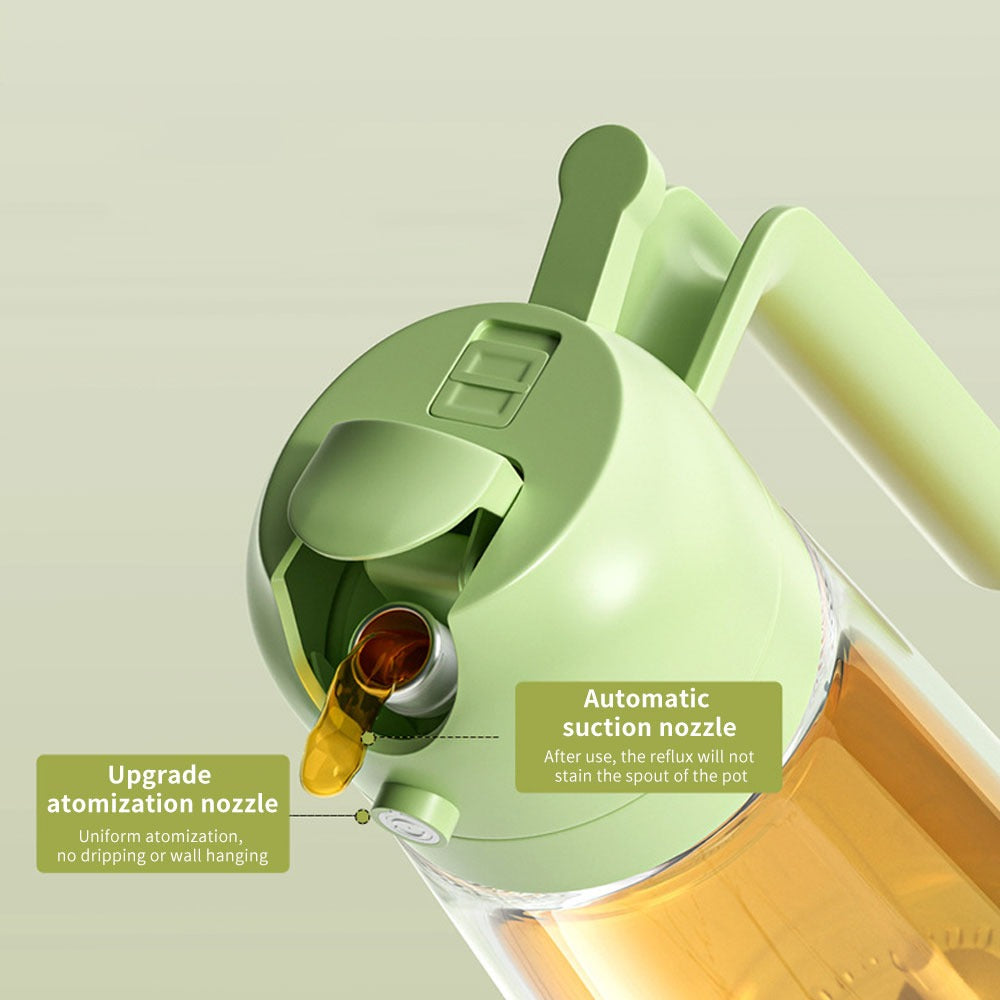 2-in-1 Oil Sprayer & Pourer Bottle | Cooking Oil Dispenser for Kitchen, Baking & BBQ
