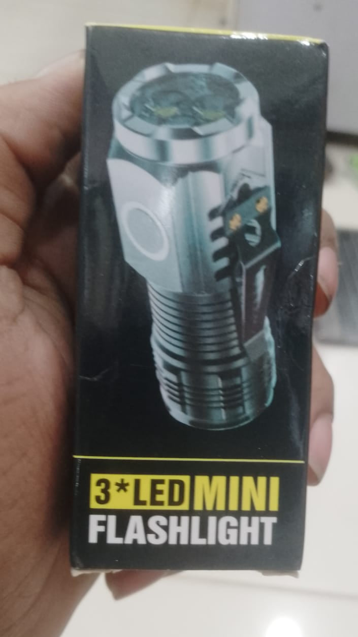 Rechargeable 3-LED Mini Flashlight | Portable Emergency Touch Light