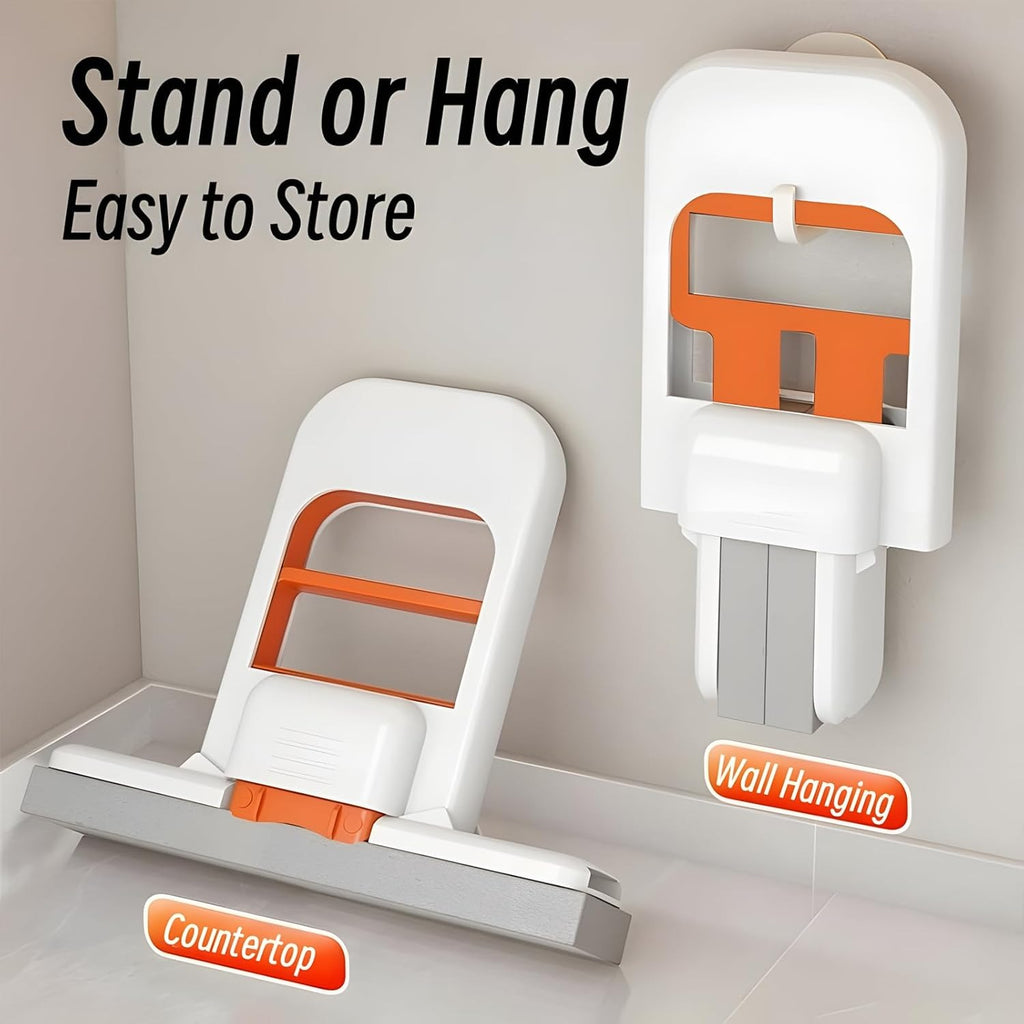 Mini Foldable Desktop Mop | Portable Sponge Cleaner for Bathrooms, Tiles & Small Spaces