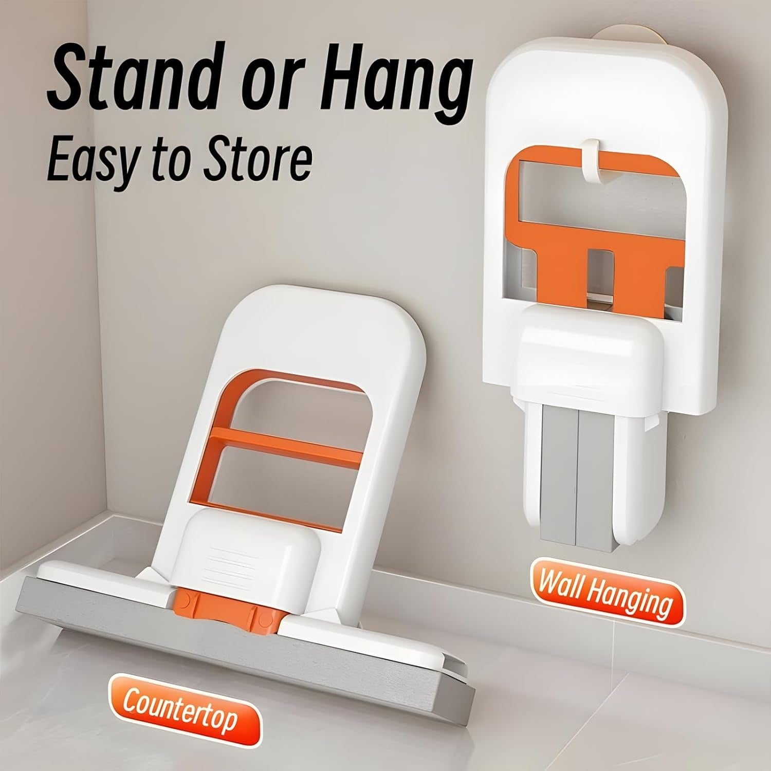 Mini Foldable Desktop Mop | Portable Sponge Cleaner for Bathrooms, Tiles & Small Spaces