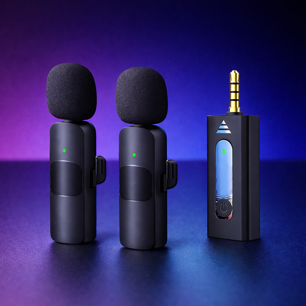 K35 Wireless Clip Mic – 2.4GHz for Recording & Vlogging