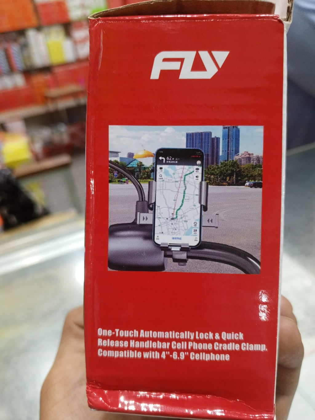 FLY Universal Bike & Motorcycle Phone Mount | 360° Adjustable Handlebar Holder