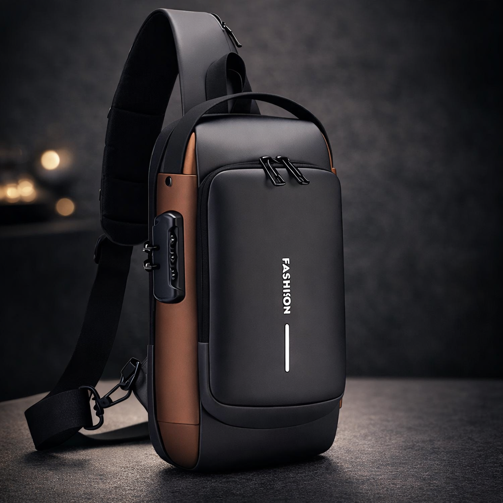 Premium Anti-Theft Sling Bag | Password Lock Crossbody Chest Bag for Travel & Daily Use