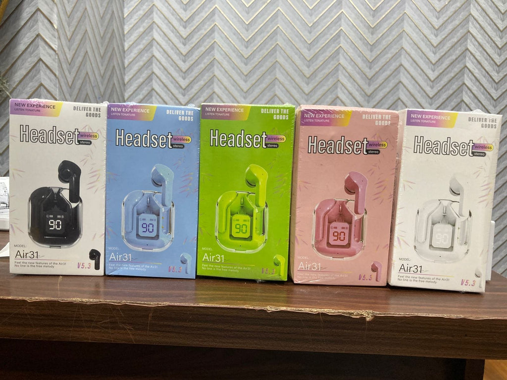 Air31 TWS Wireless Earbuds | Bluetooth 5.3 Transparent Earbuds with LED Display