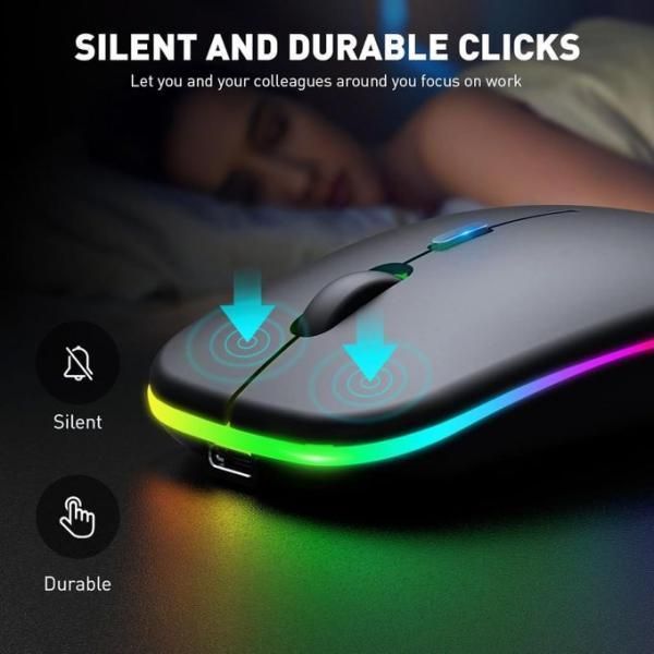 HP W10 Wireless Optical Mouse – Silent, Slim & Comfortable for Laptop & PC