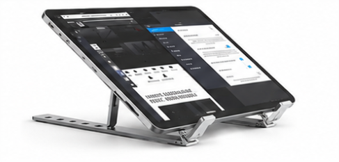 Multi-Angle Aluminum Laptop Stand – Portable & Foldable